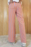 Shoreditch Stripe Lounge Flare Trouser Aperol & Lilac /15=